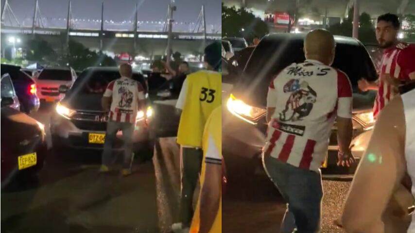Vergonzosa pelea entre hinchas de Junior