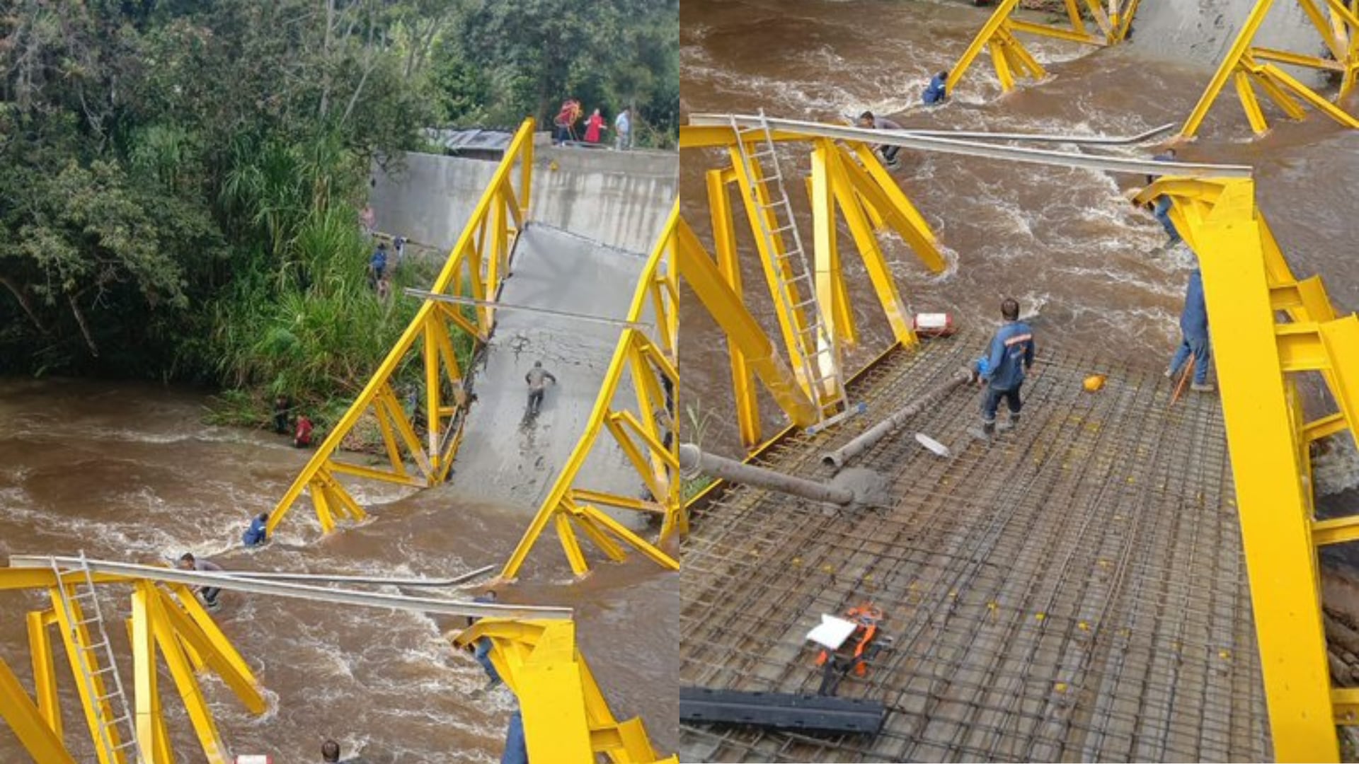 Emergencia en Boyacá: Colapsa puente en construcción y deja varios obraros heridos