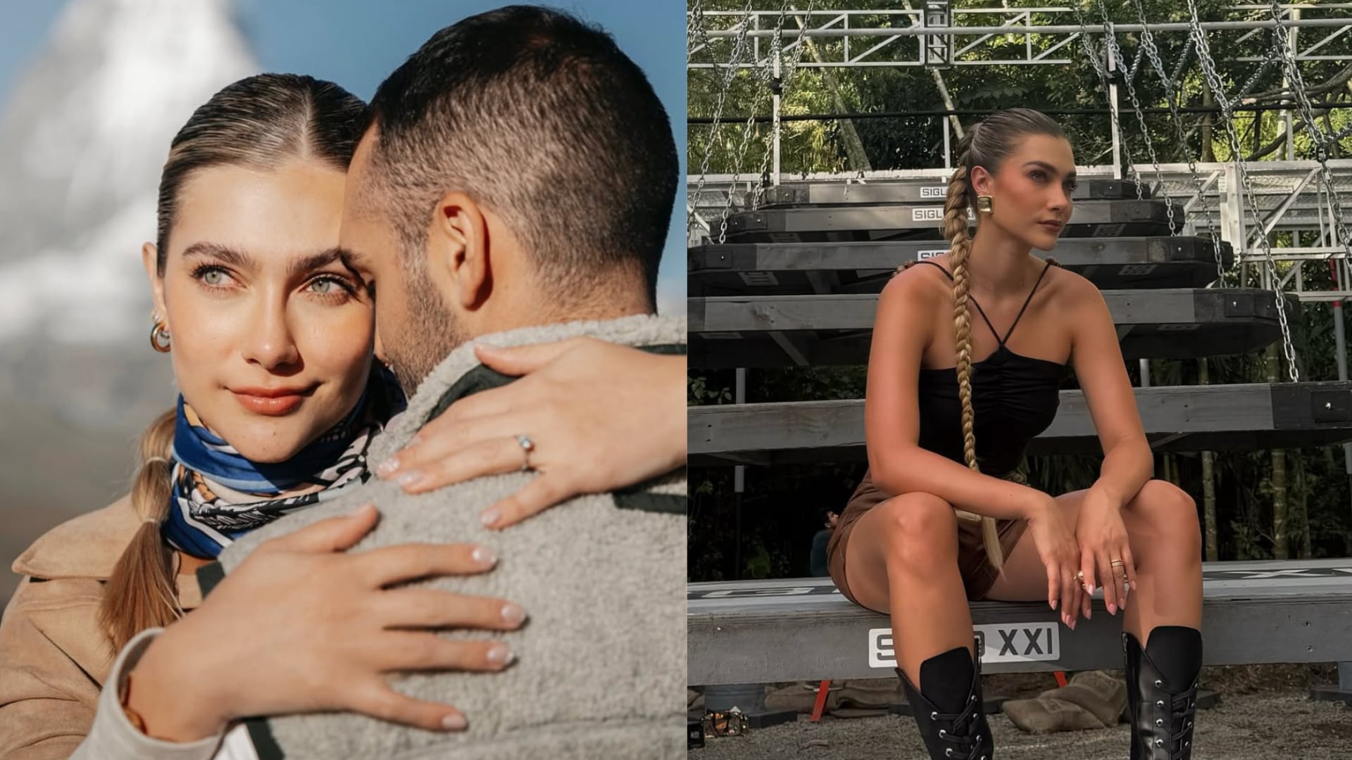 Maria Fernanda Aristizábal y su prometido