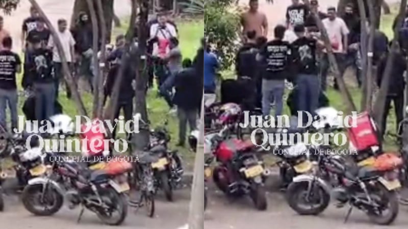 Denuncian riñas callejeras programadas de domiciliarios en el Parque de la 93