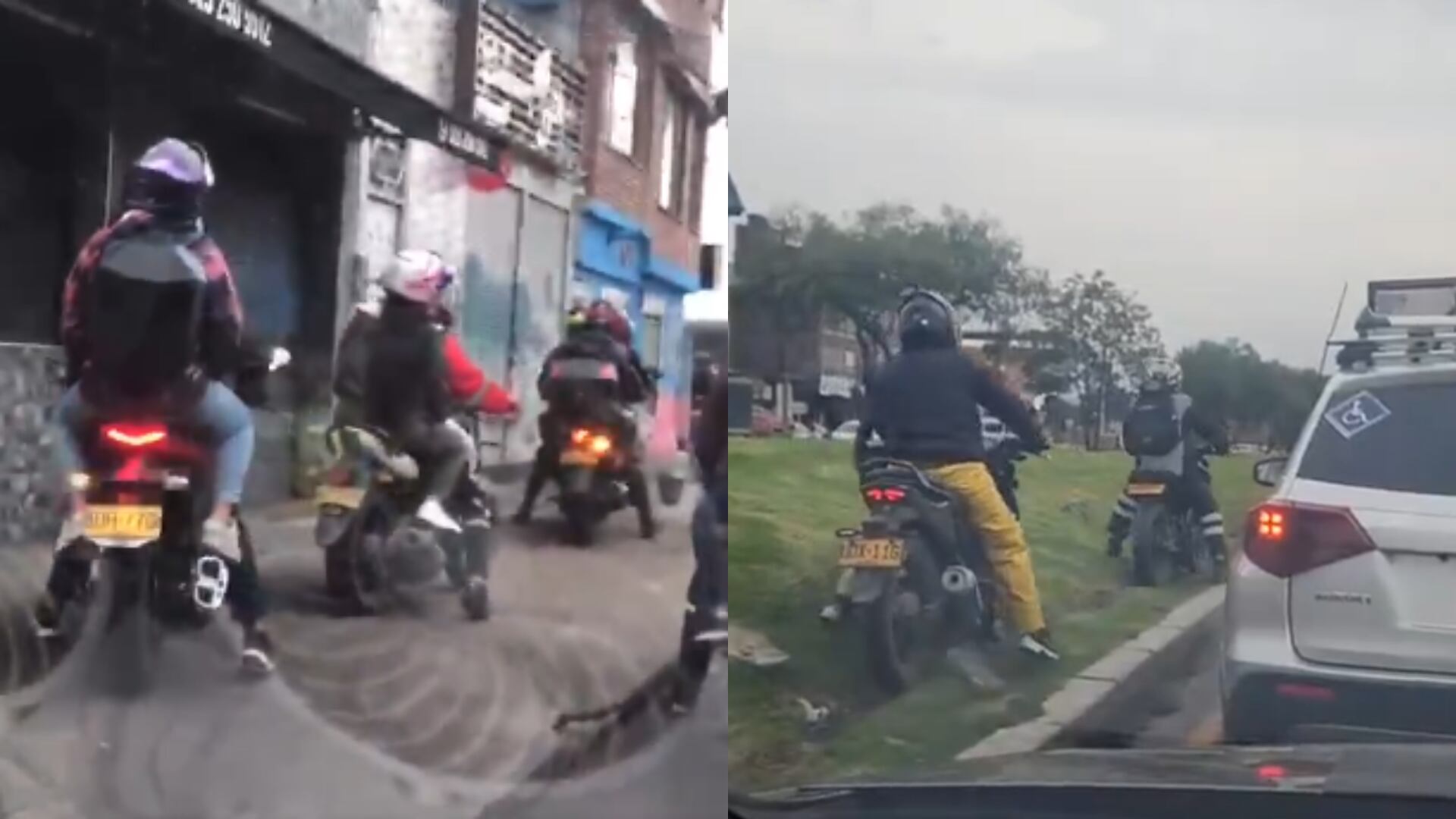 Otra vez se vio a los moteros de Bogotá hacer un uso adecuado del carril exclusivo; además abrieron otro en el barrio Marsella
