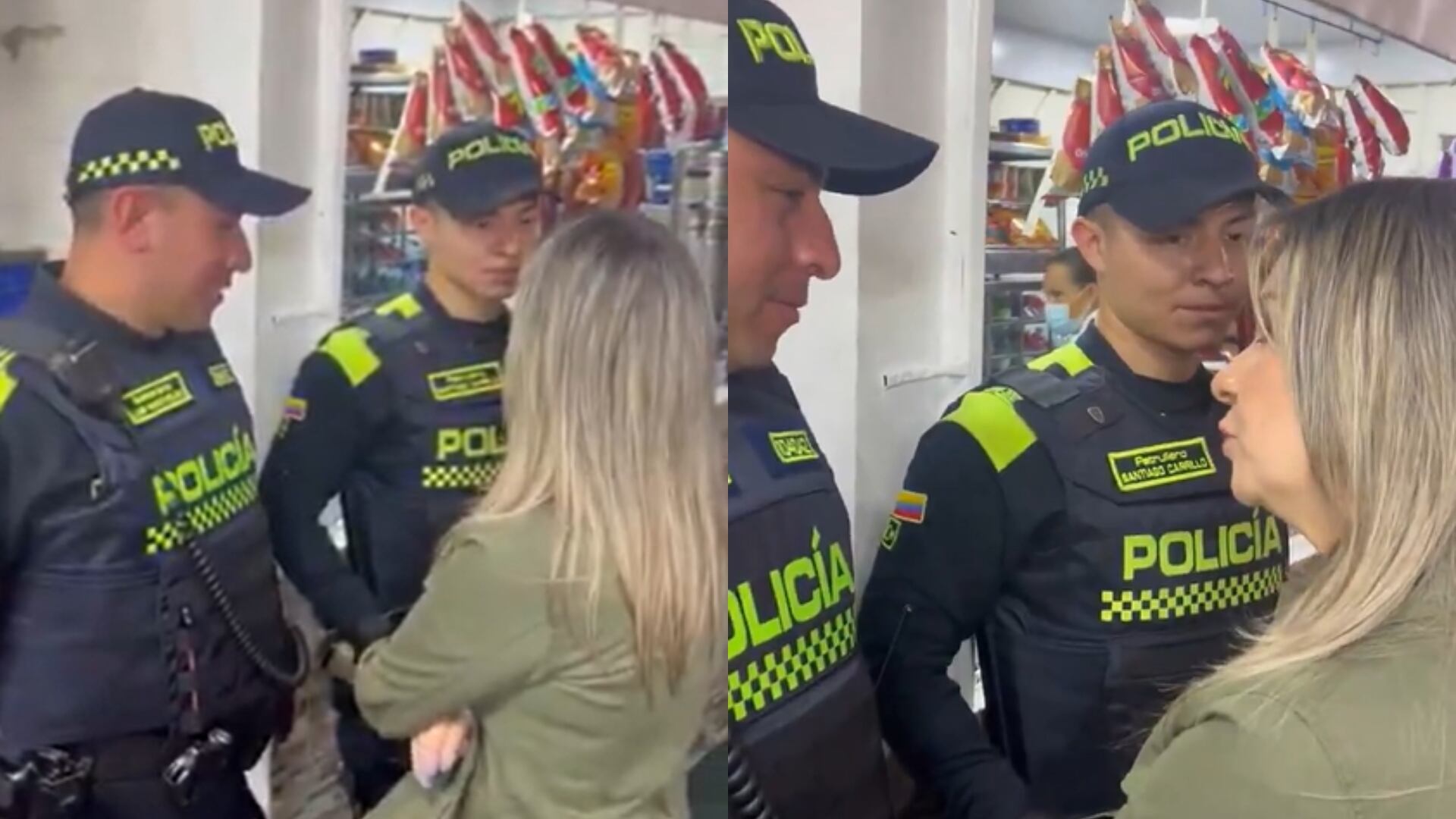 Vicky Dávila causa polémica por unas palabras que le dio a unos policías.