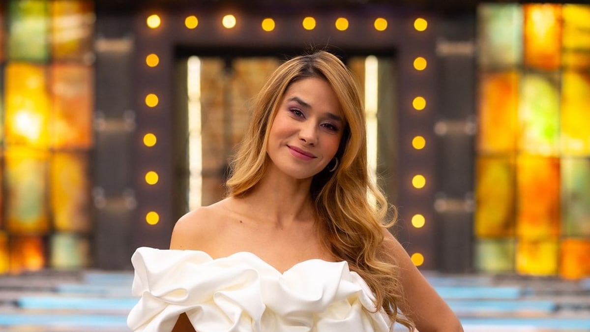 Zahira Benavides en el estudio de MasterChef Celebrity Colombia