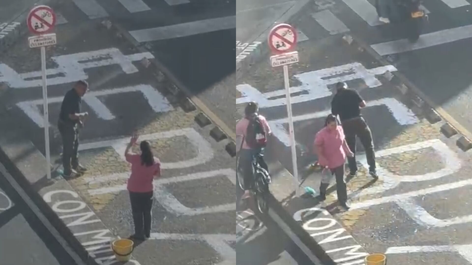 Grafiti de hinchas de Millonarios frente a Caracol Radio - Capturas de pantalla tomadas el 16 de septiembre del 2025