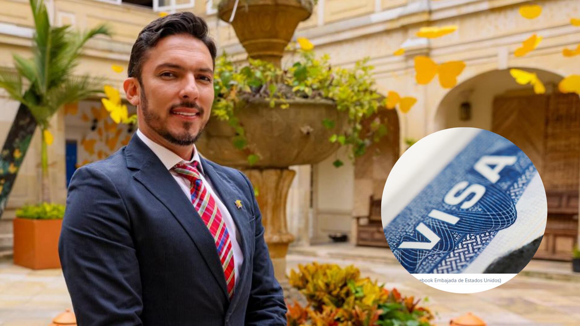 Con burla reaccionó Juan Carlos Florián a que le quitaran la visa.