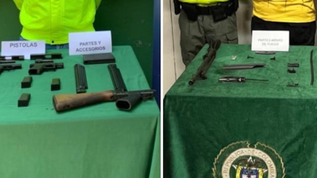 Envían partes de armas de fuego en paquetes a Medellín
