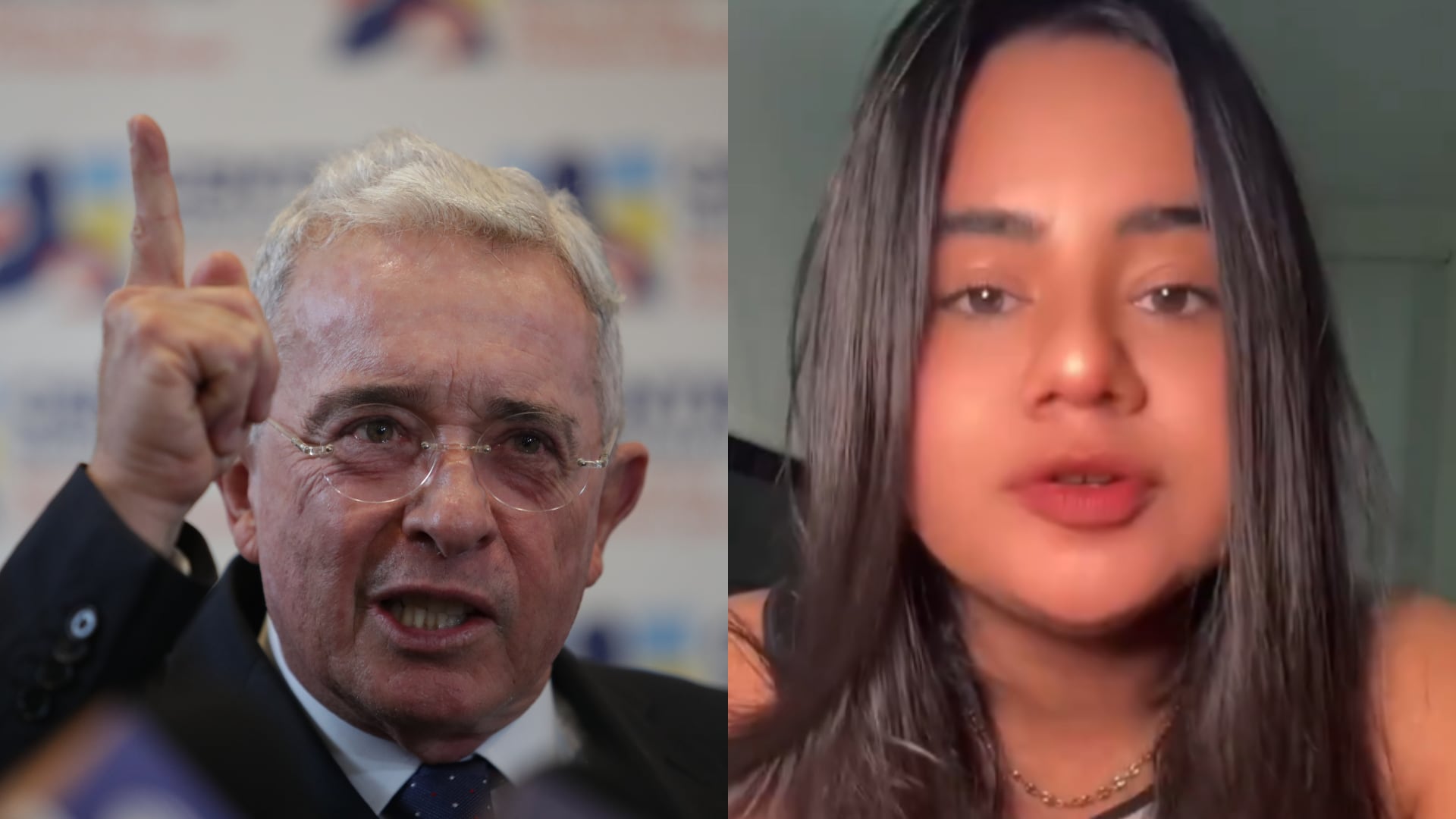 Álvaro Uribe y María José Gómez.
