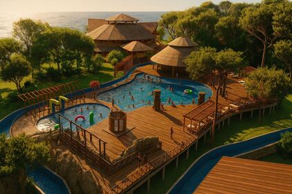 Así será la piscina del Hotel Amazona, el hotel más premiado de la región.