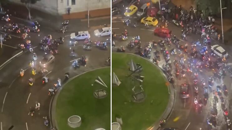 Rodada de moteros por Halloween en Bogotá