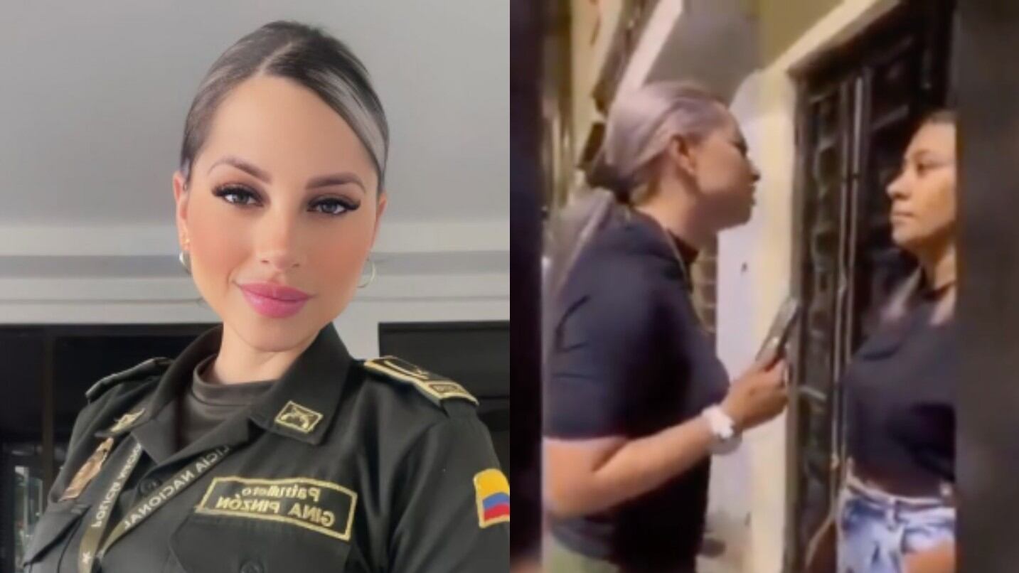 La patrullera Gina Pinzón, quien en redes aparece como Alexa Narváez, tuvo un fuerte altercado con sus vecinas.