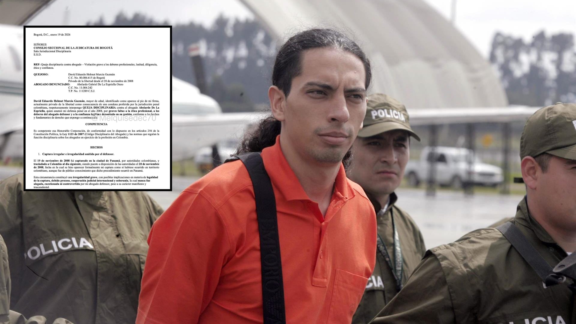 David Murcia Guzmán presentó queja contra Abelardo de la Espriella.