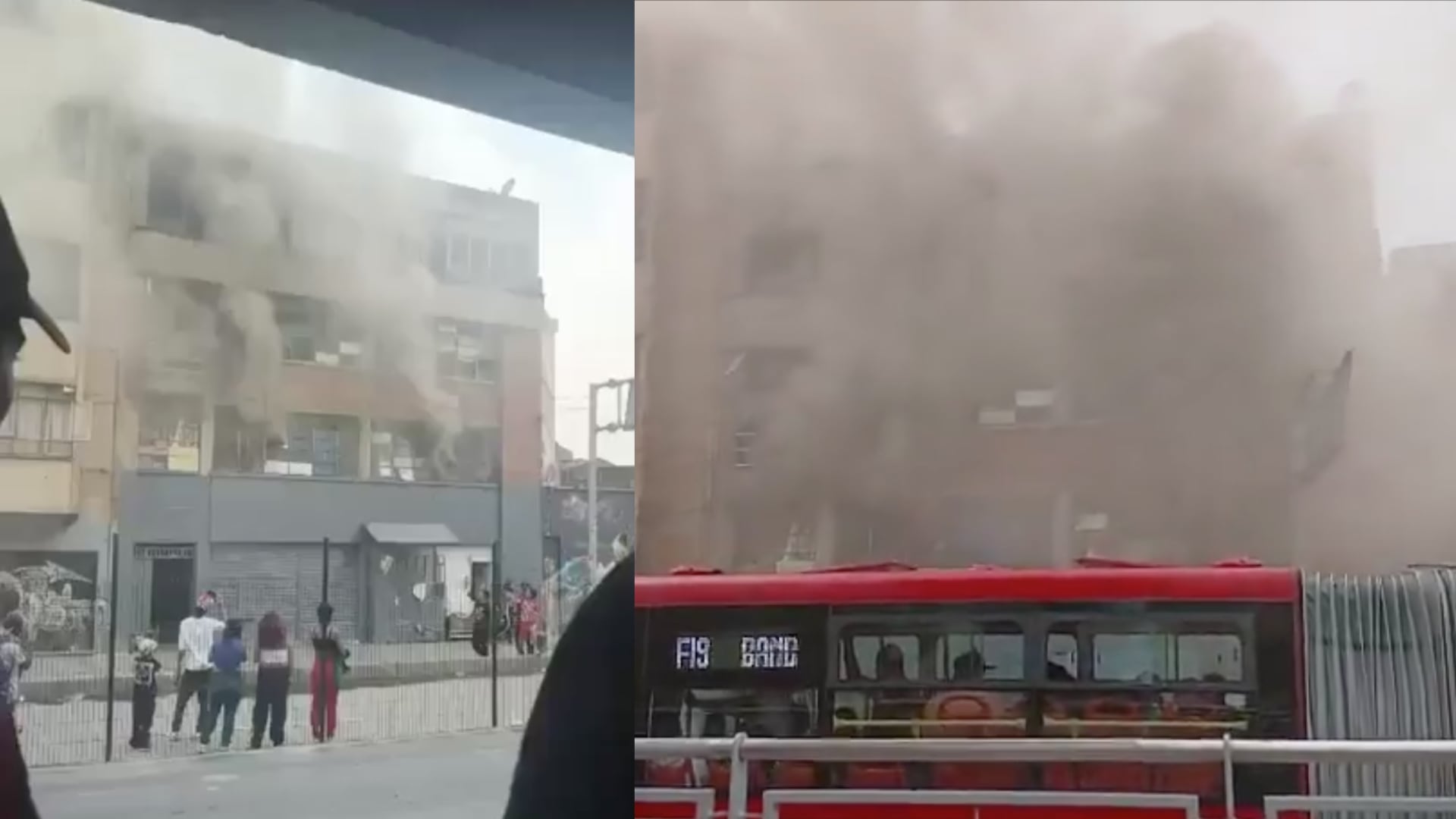 Incendio en el centro de Bogotá el 26 de enero de 2026.