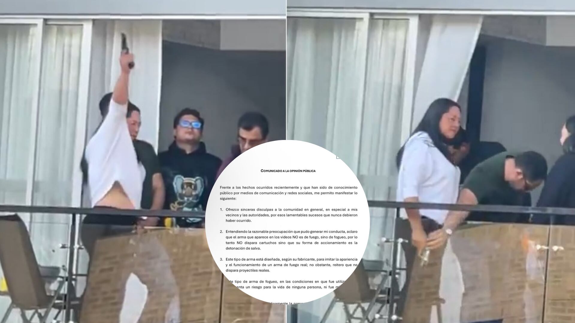 Identifican mujer que disparó al aire en Bogotá.