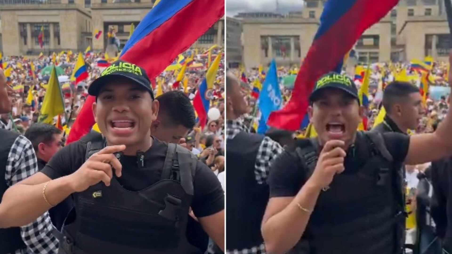 Miguel Polo Polo en la marcha del silencio en favor de Miguel Uribe Turbay