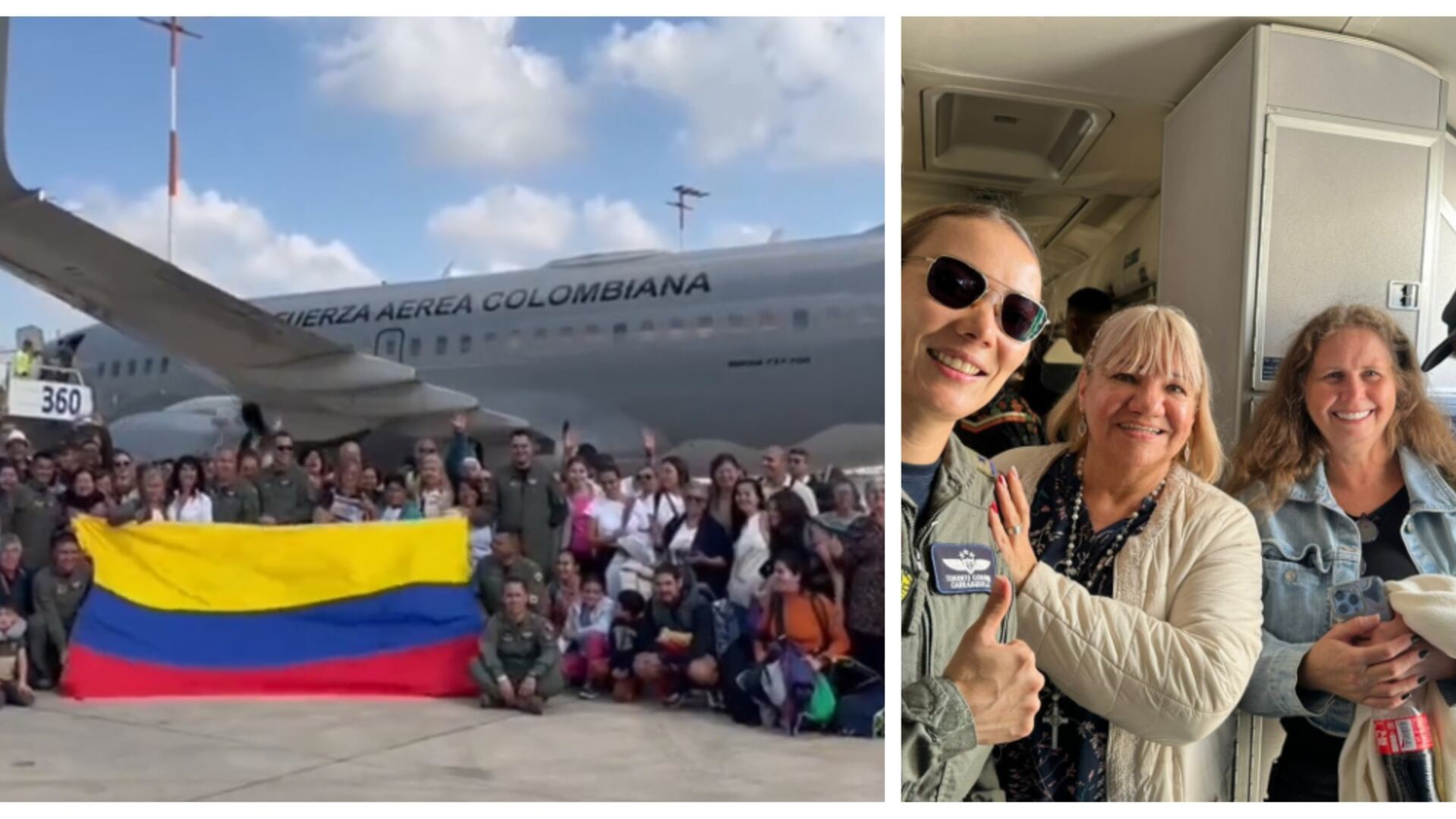 Primer avión de la FAC para repatriar a colombianos atrapados en Israel (MinDefensa)