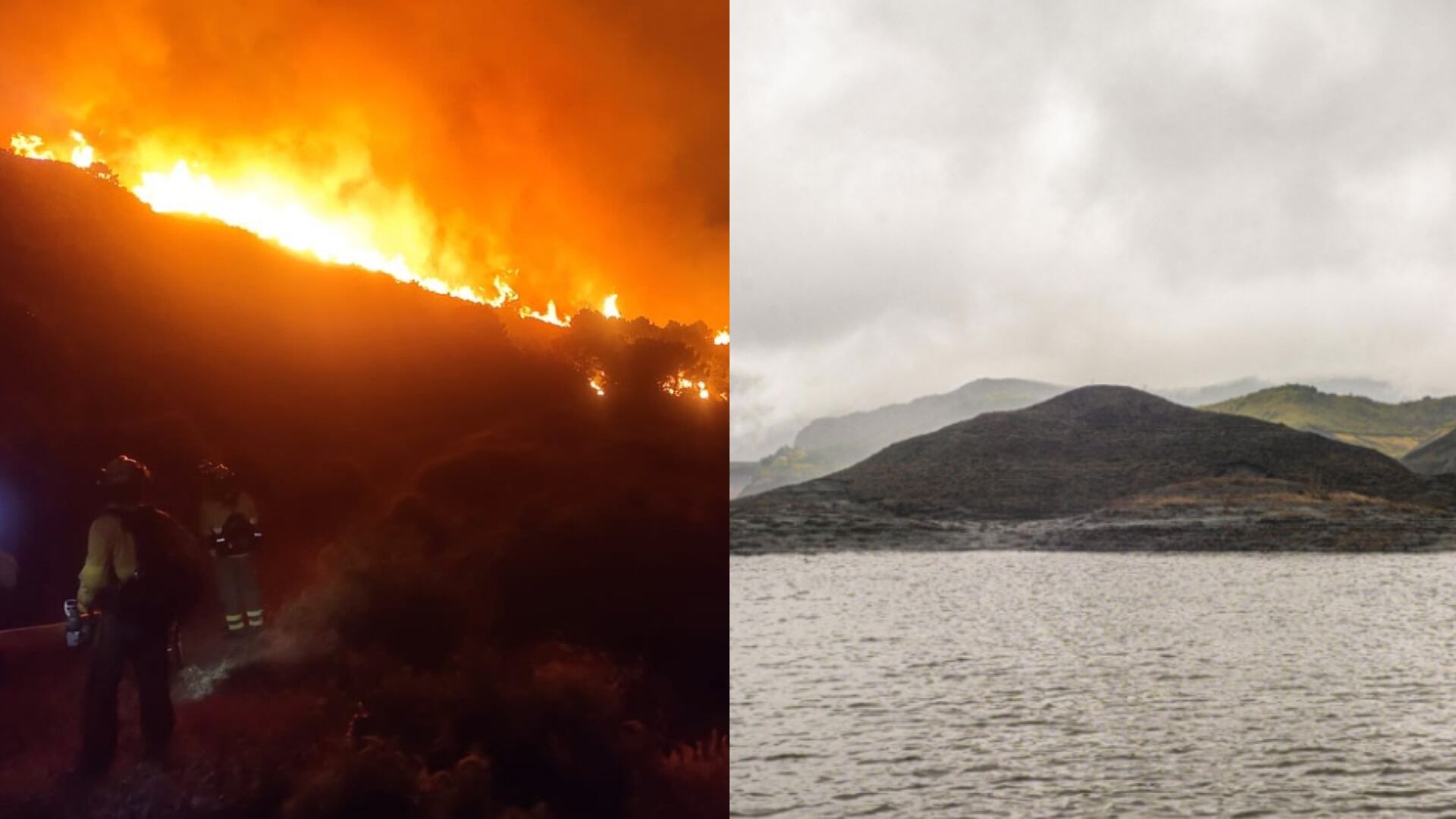 Nivel de los embalses en el Sistema Chingaza tras el fuerte incendio.