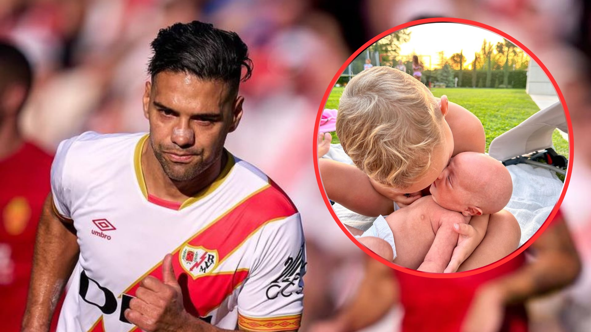 La hija de Radamel Falcao fue por primera vez a un partido de su papá y le trajo buena suerte.