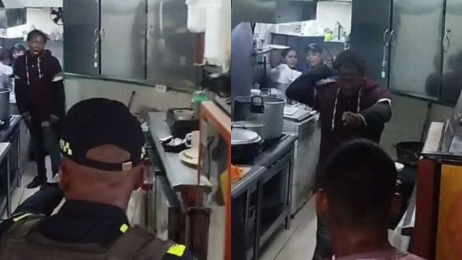 Hombre intentó atracar un restaurante y terminó siendo golpeado por la comunidad.