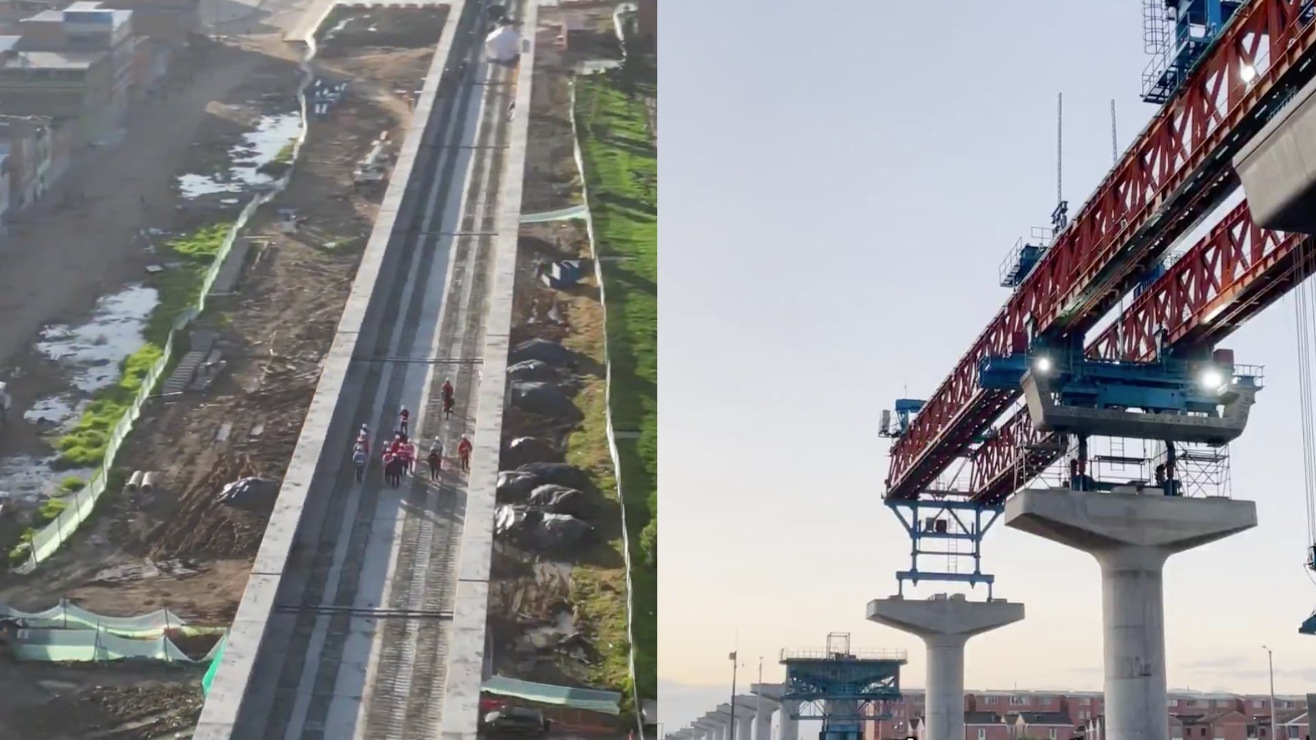 Construcción del Metro de Bogotá.