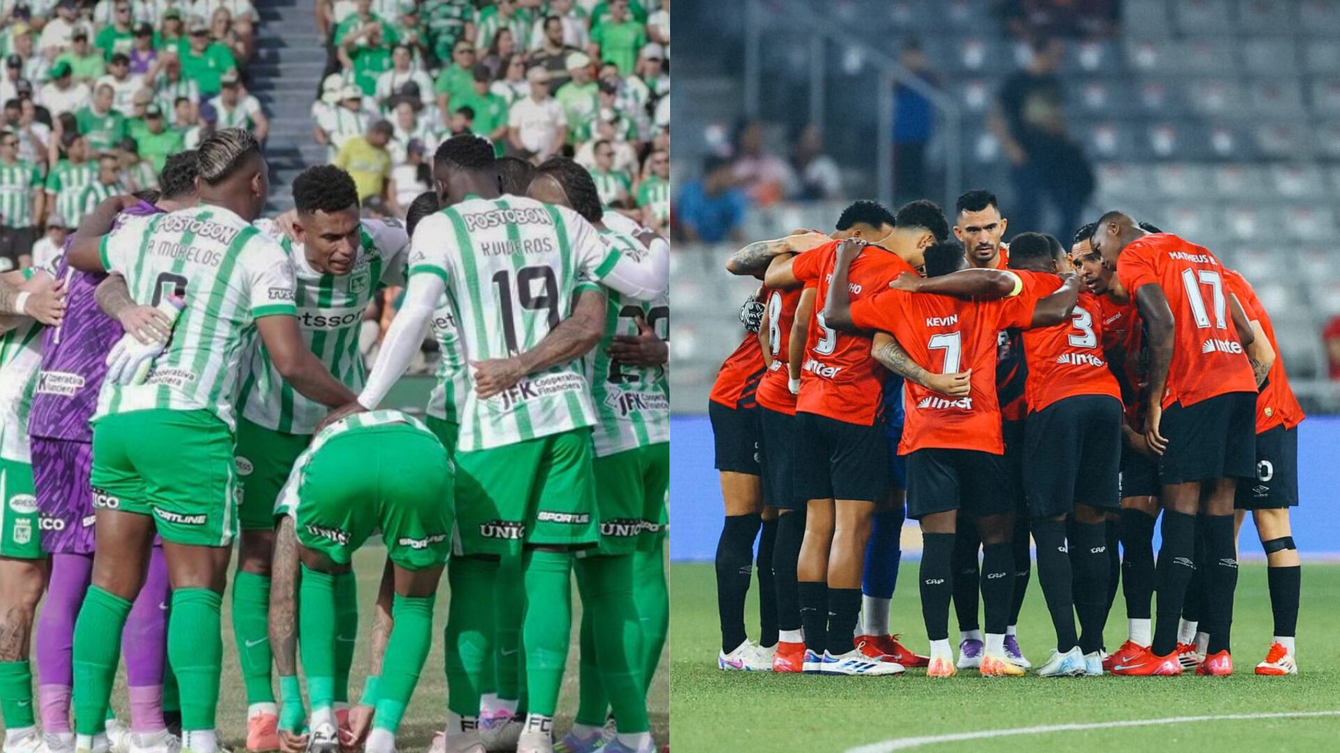 Atlético Nacional y Paranaense - Fotos: Redes sociales de los equipos