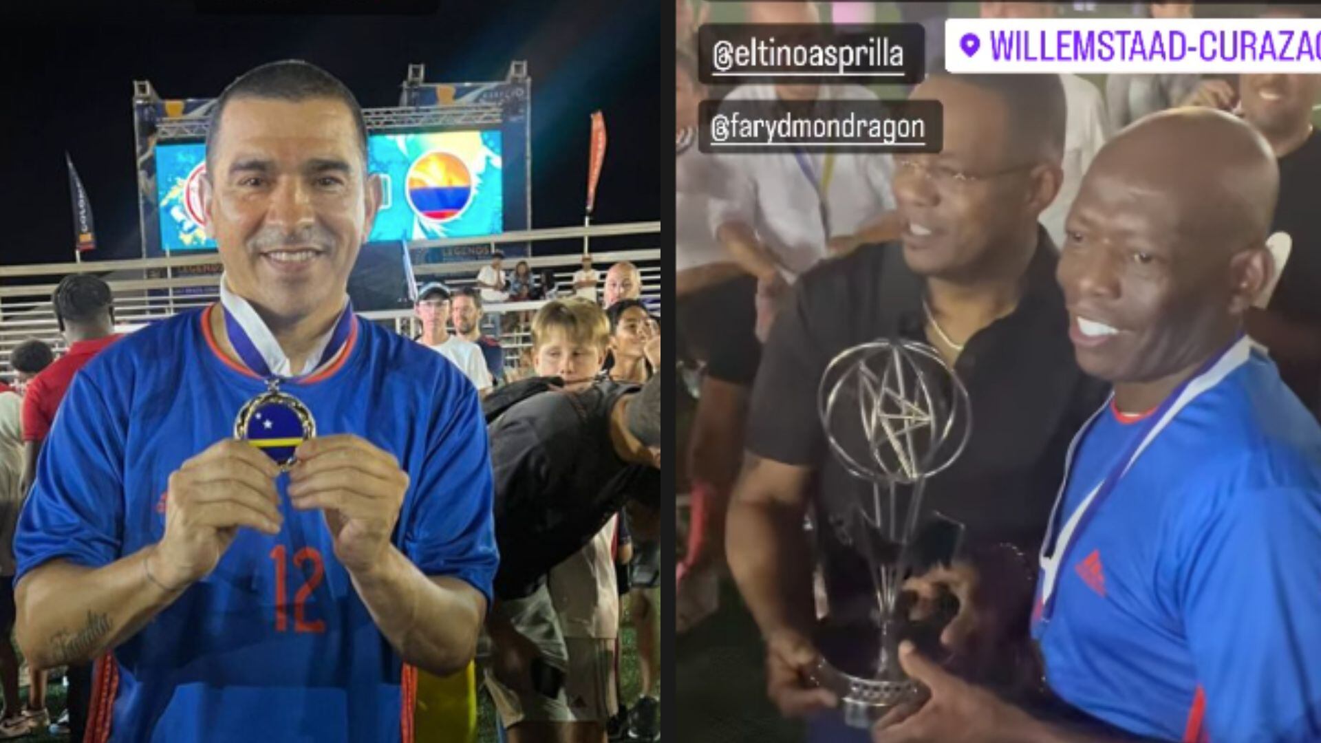 Leyendas de la Selección Colombia ganaron torneo en Curazao.