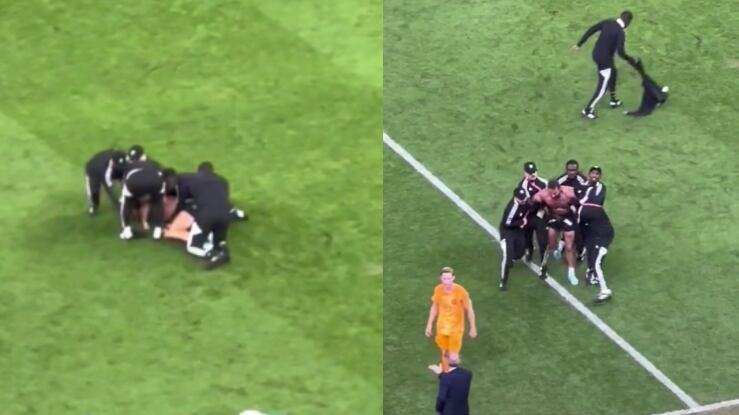 Hincha invadió el campo de juego en el partido de Argentina-Países Bajos