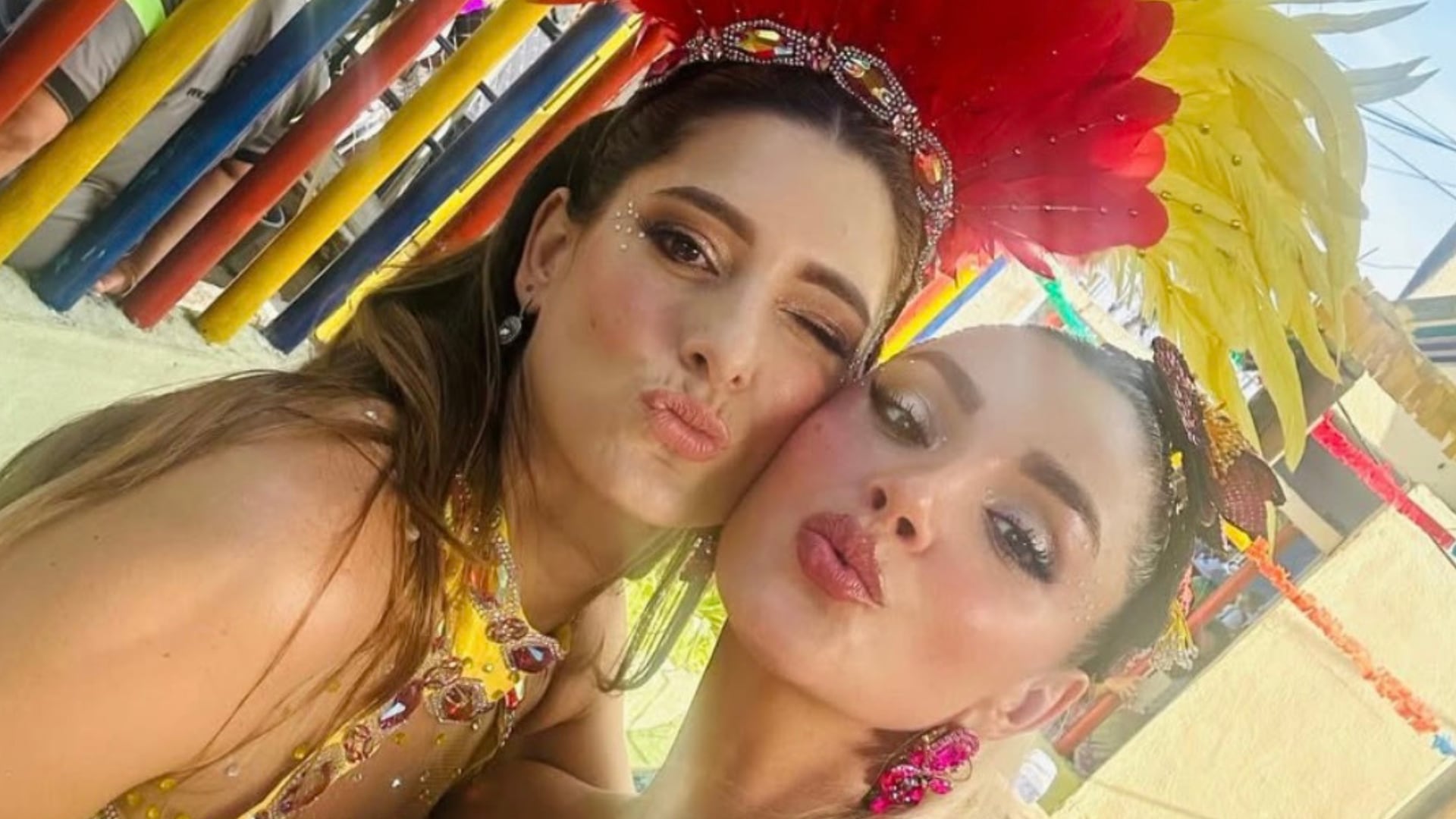 Melina Ramírez y Dani Donado en e Carnaval de Barranquilla