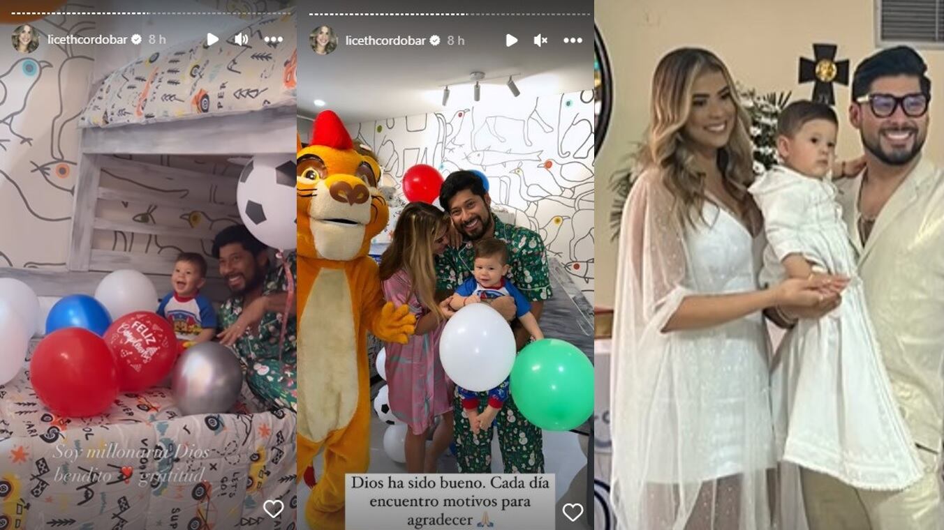 Lowe León y Liceth Córdoba llenaron la habitación de su hijo de muchos globos en forma de balón de futbol.
