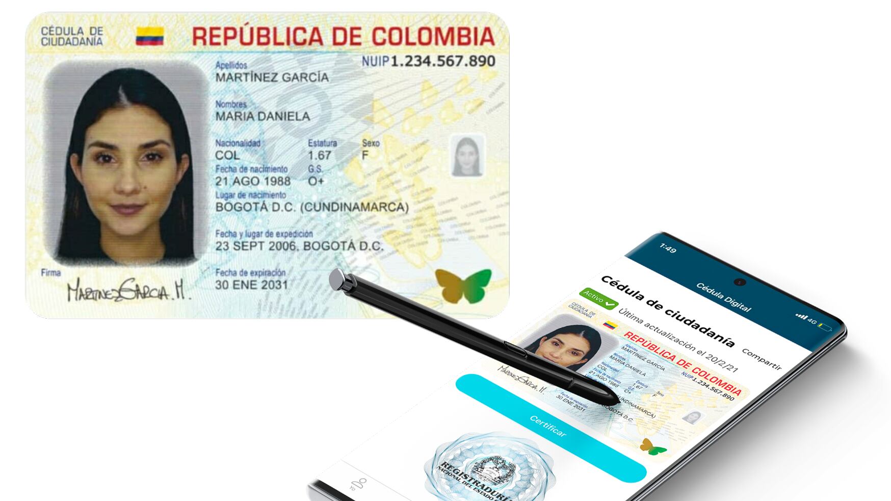 Cédula digital colombiana