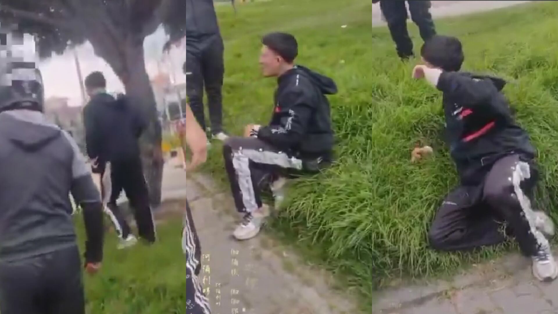 Habitantes en Bosa le dan ‘paloterapia’ a ladrón tras intento de robo a estudiante y el video se viraliza (Redes sociales)