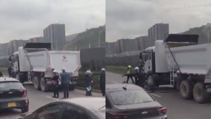 Grave accidente de tránsito en la entrada a Bogotá: dos motociclistas fallecidos tras ser arrollados por una volqueta
