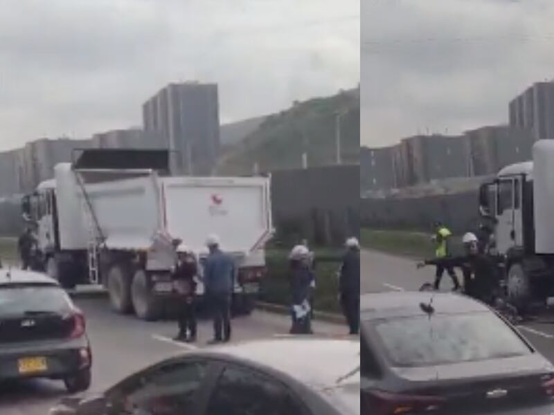 Grave accidente de tránsito en la entrada a Bogotá: dos motociclistas fallecidos tras ser arrollados por una volqueta