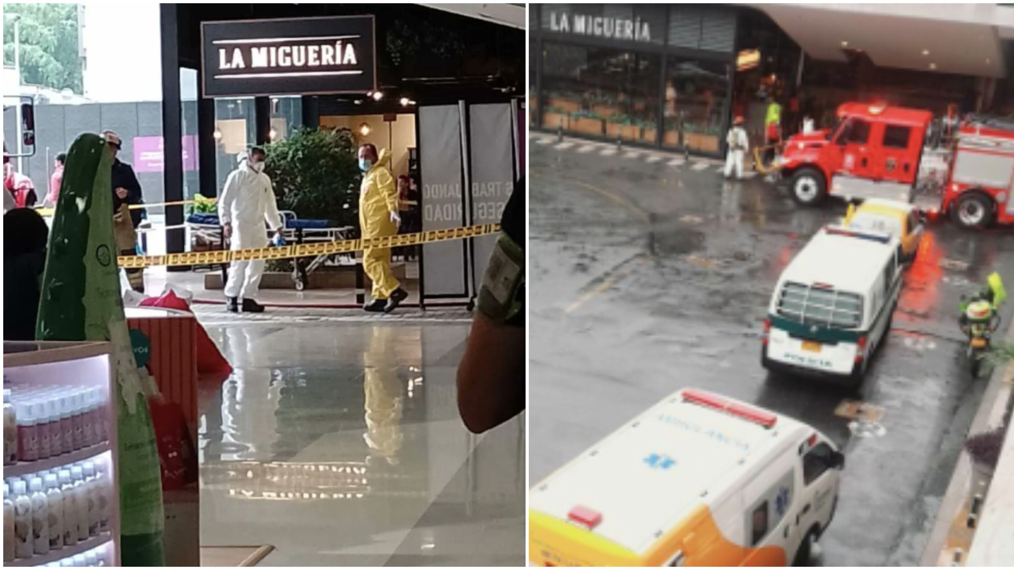 Muerte de dos personas en Centro comercial de Sabaneta Antioquia