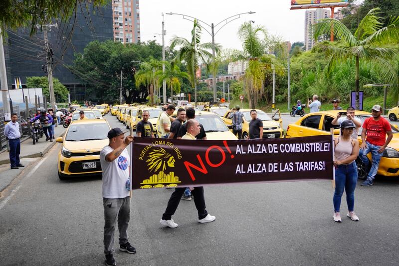 Paro de taxistas en Medellín 9 de agosto