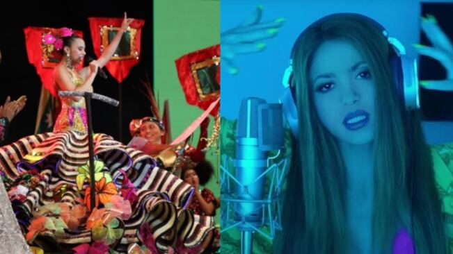La reina del Carnaval de Barranquilla 2023, Natalia De Castro y la cantante Shakira.