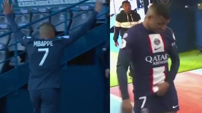 Kylian Mbappé y su gesto polémico