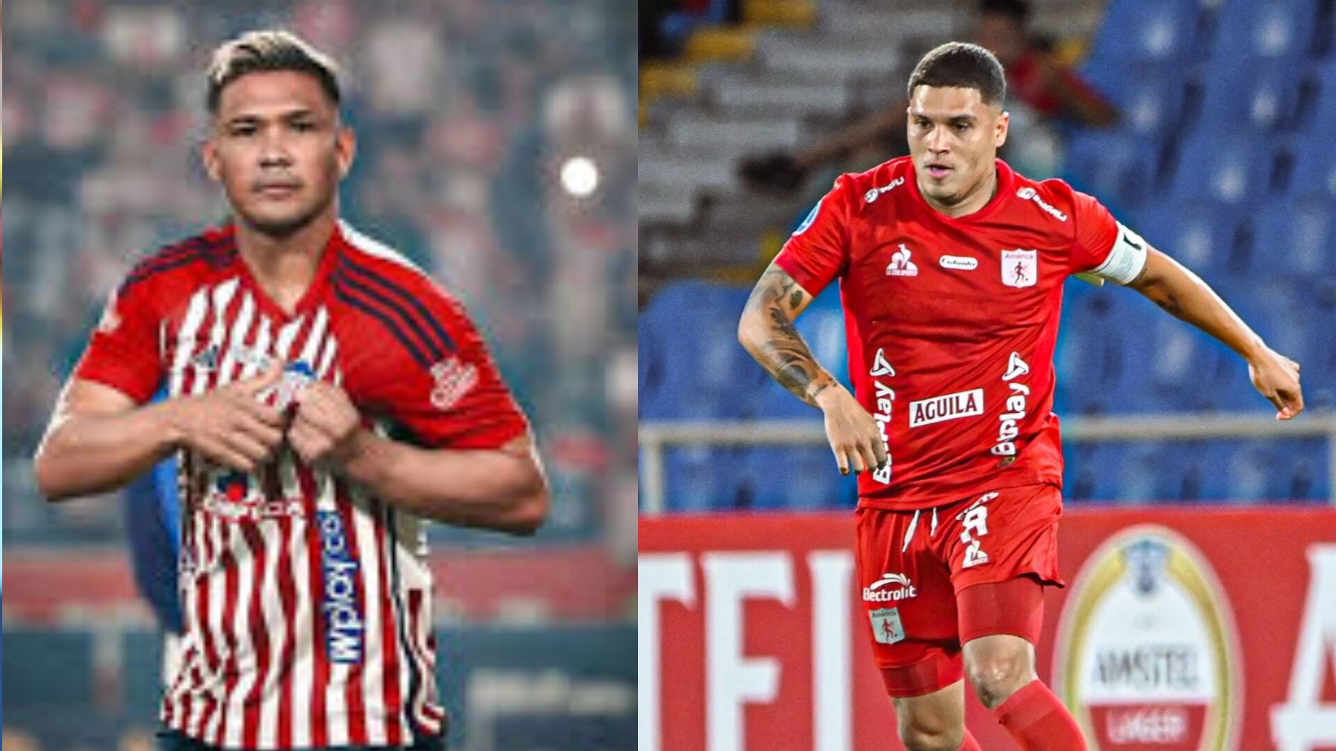 Teófilo Gutiérrez y Juan Fernando Quintero - Fotos: Redes sociales de sus equipos