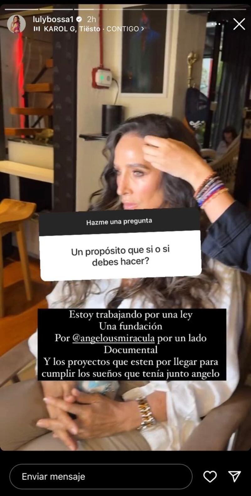 Luly Bossa habló de sus próximos proyectos después el fallecimiento de su hijo, Ángelo.