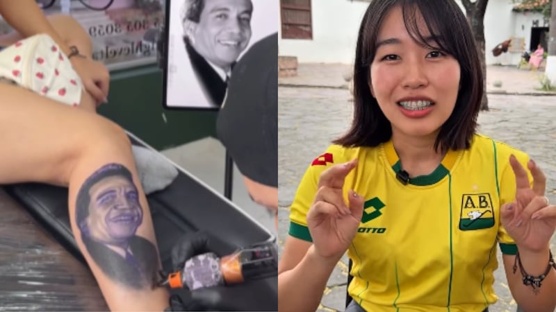 Japonesa se tatuó de Diomedes Díaz y generó polémica en sus redes sociales