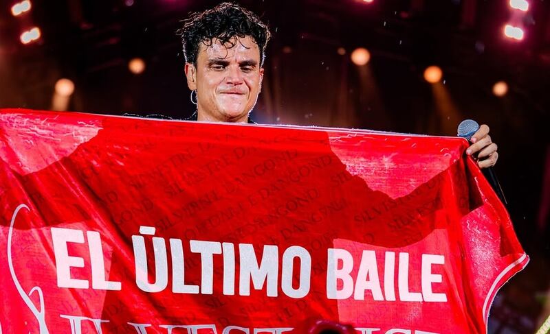 Foto de Silvestre Dangond en su presentación del "Último Baile" en Valledupar.