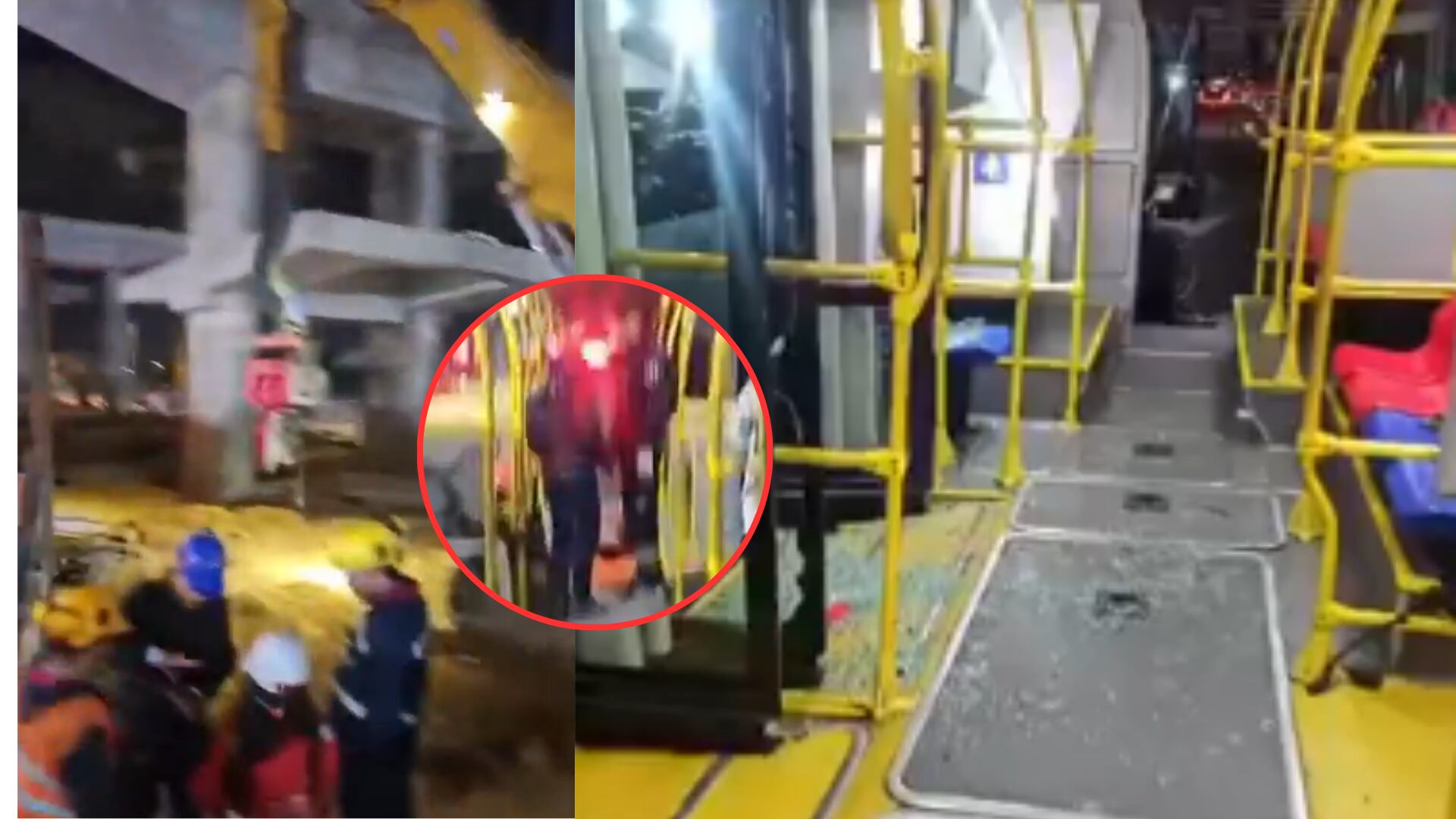 Máquina del Metro de Bogotá chocó a bus de TransMilenio