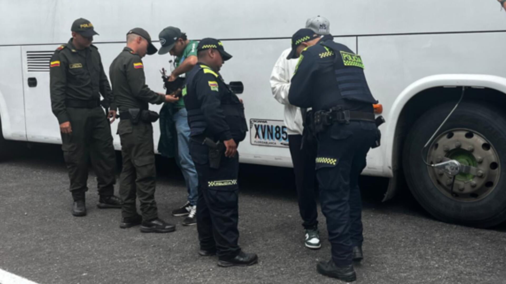 Hinchas de Nacional fueron detenidos en Villavicencio - Foto: Secretaría Municipal de Seguridad de Villavicencio tomada el 30 de octubre