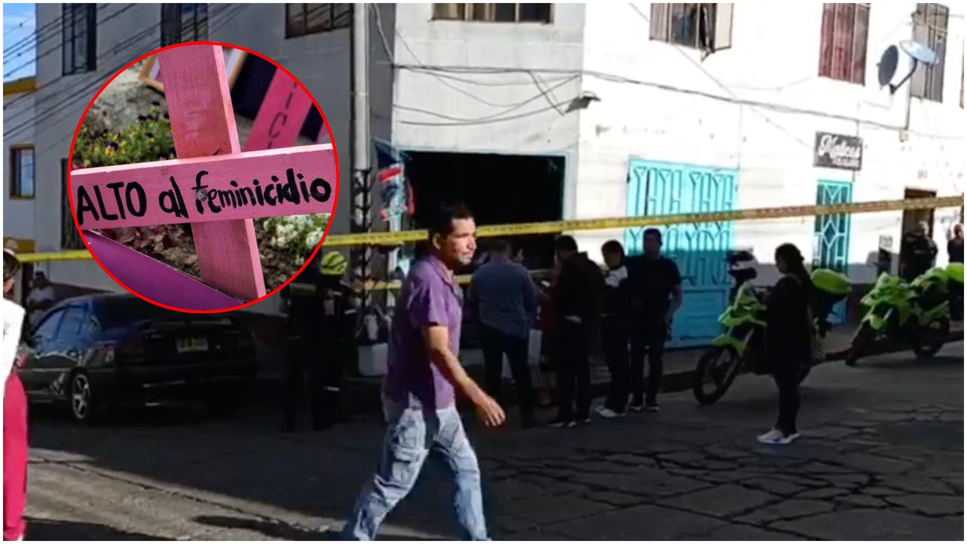 Feminicidio en Fusagasugá: mujer murió tras recibir un disparo por parte de su pareja sentimental (Foto del local donde encontraron el cuerpo de la mujer, vía: Fusaonline y imagen referencial sobre feminicidio)