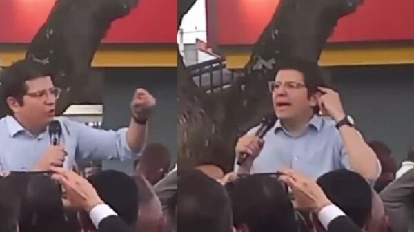 Foto del momento del atentado a Miguel Uribe.