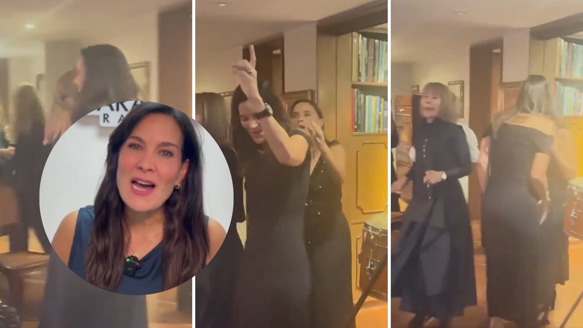 Vanessa de la Torre en fiesta con figuras uribistas.