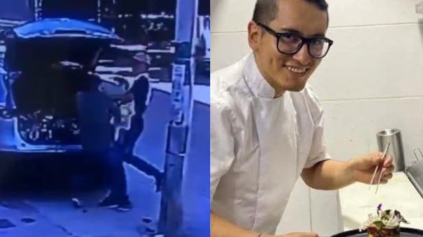 Foto del video del momento del ataque donde murió chef peruano Luis Dionisio Ruiz en Cartagena.