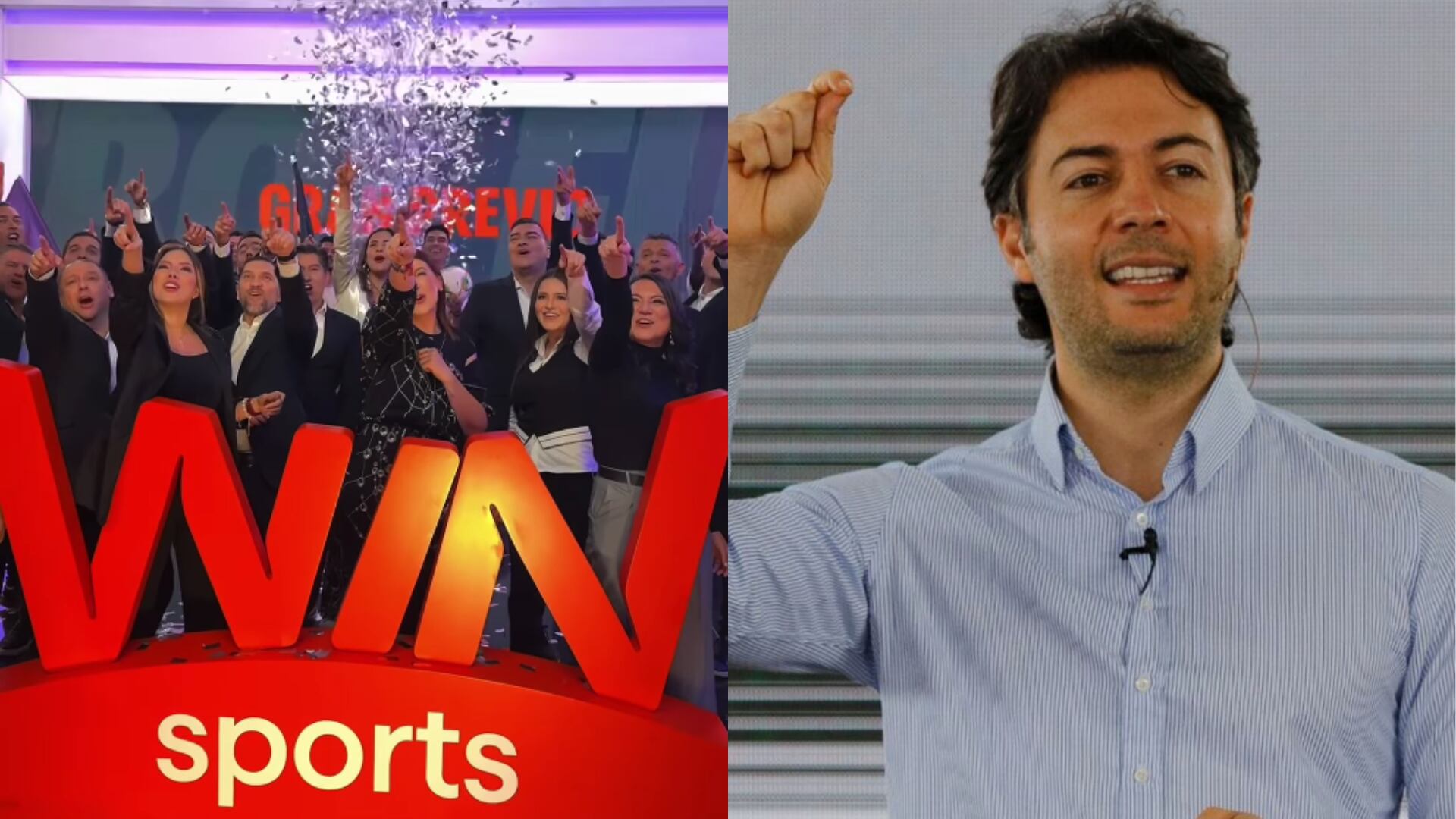 Win Sports y Daniel Quintero - Fotos: Redes sociales