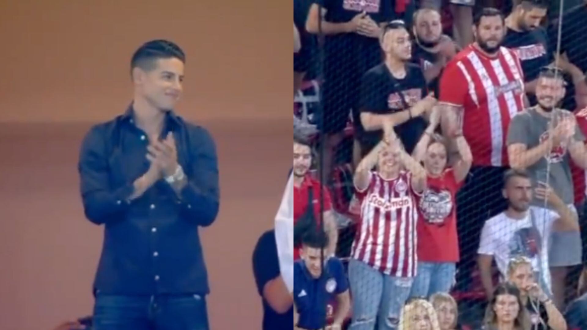 James fue ovacionado en su presentación en el Olympiacos