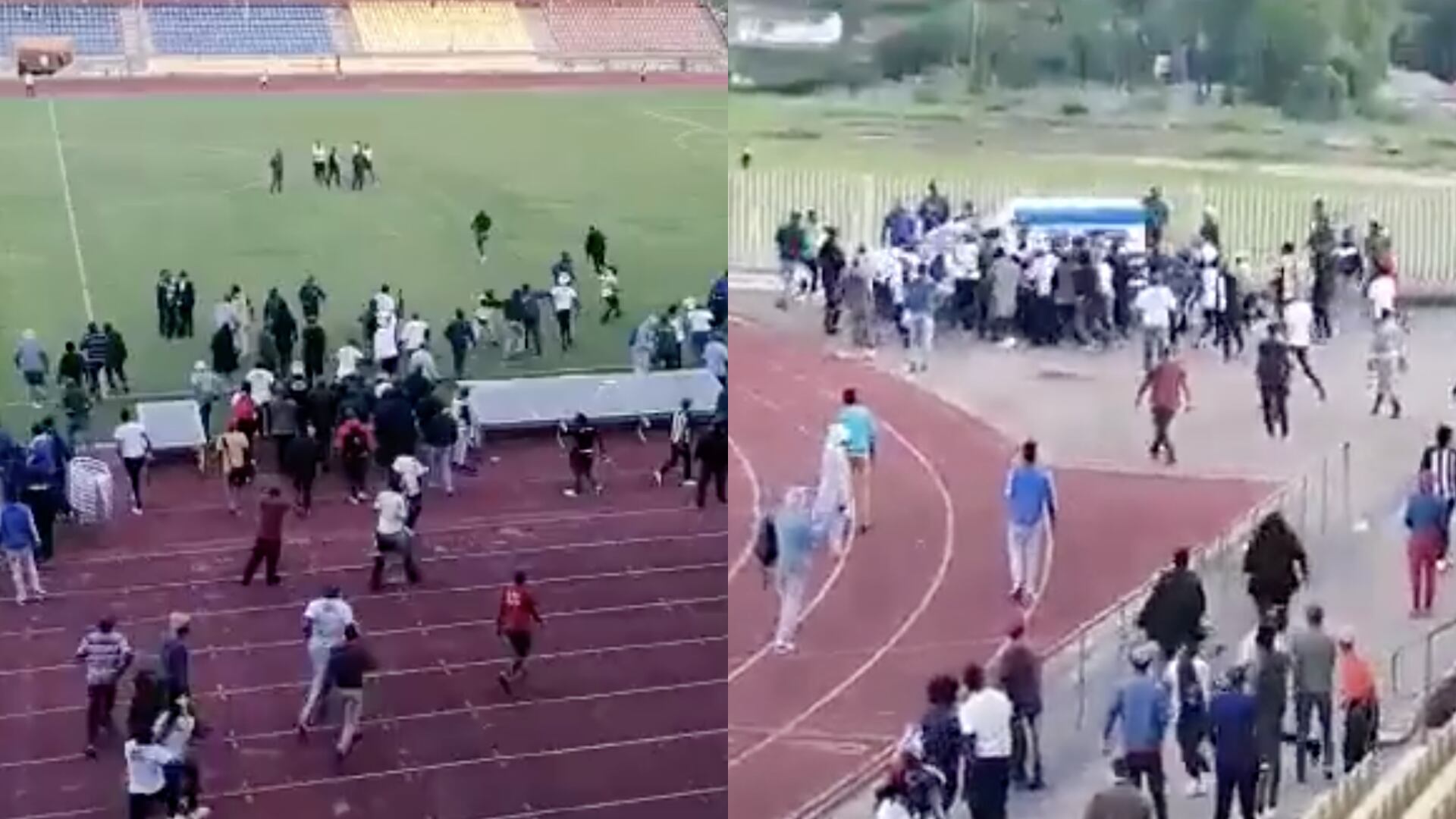 En África invadieron la cancha como en el partido entre Cali vs Cortuluá