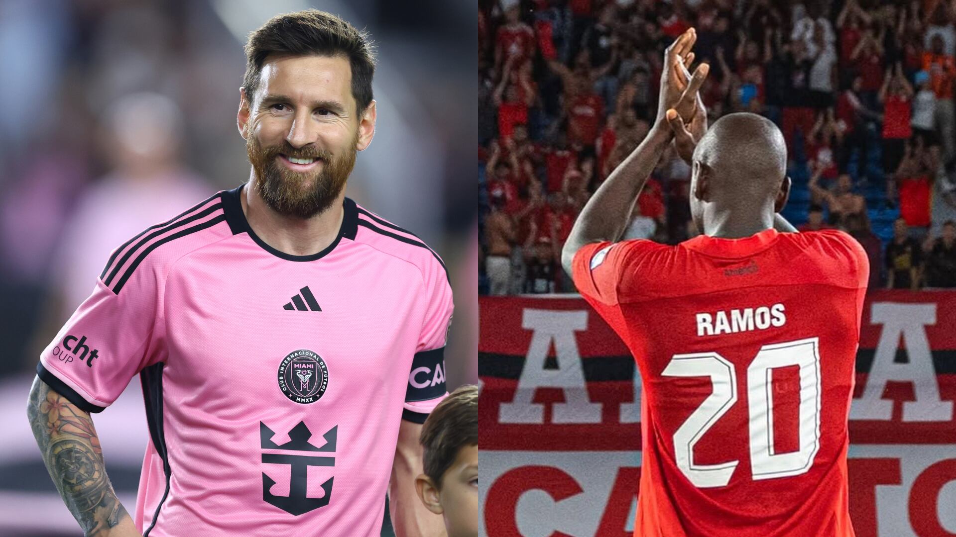 Lionel Messi y Adrián Ramos - Fotos: Getty y redes sociales del América